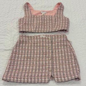 NWT HOUSE OF HARLOW 1960 Pixie Dust Tweed 2-Piece Set